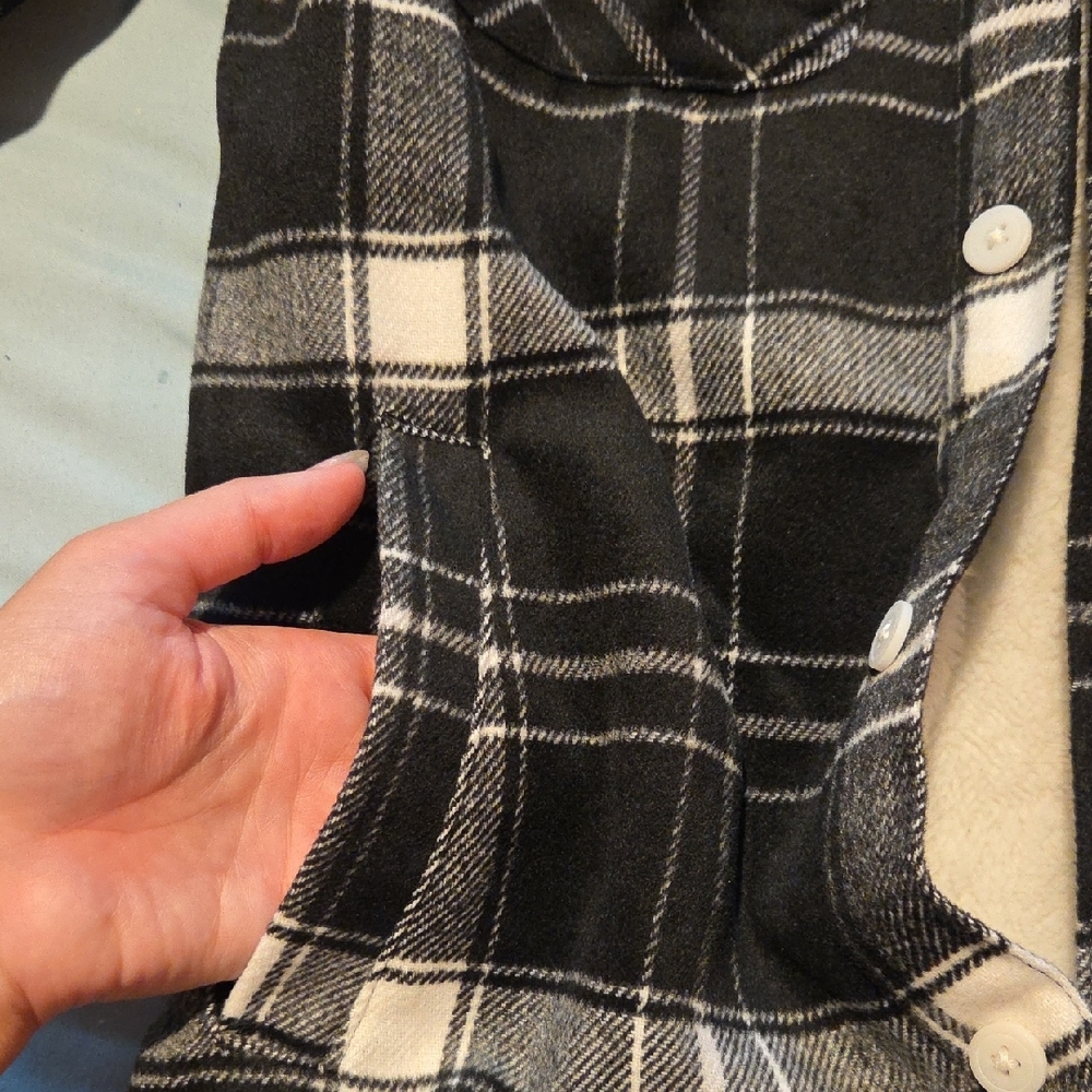 Cat & Jack Black and White Plaid Kids Jacket - Picture 3 of 4